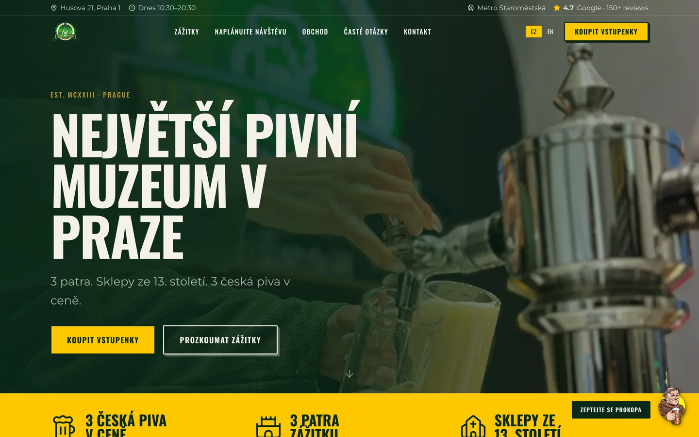 Náhled webu Beer Museum