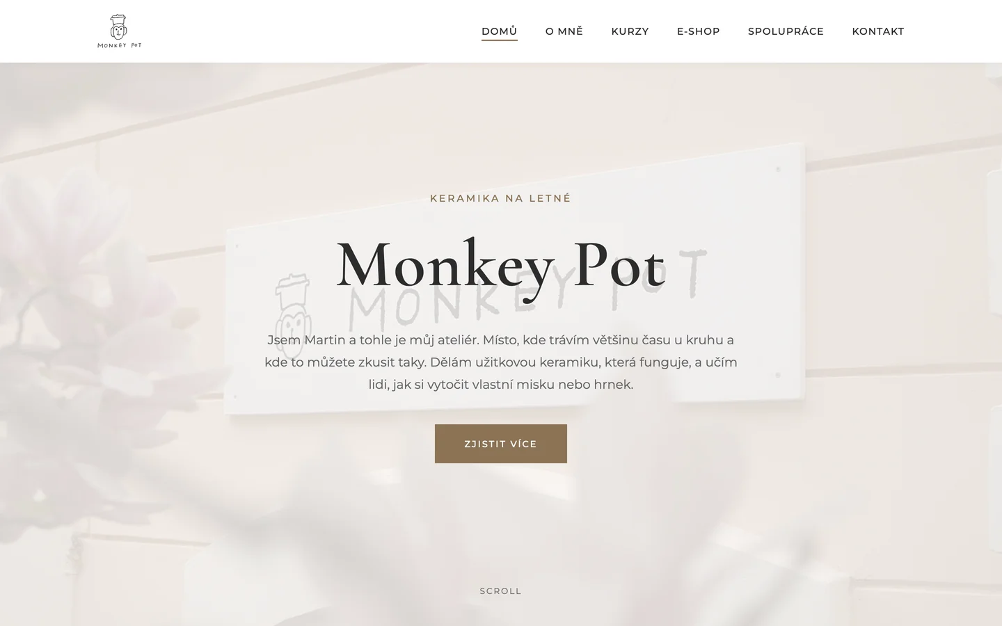 Náhled webu Monkey Pot
